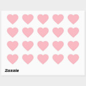 Lichtroze Hart Sticker (Vel)