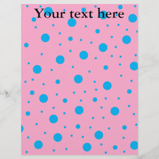Lichtroze hemelblauw klein en grote polka stippen