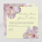 Lichtroze hibiscus Weddenschap Kaart (Voorkant / Achterkant)