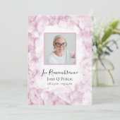 Lichtroze Hydrangea Bloemen Begrafenisservice Programma (Staand voorkant)