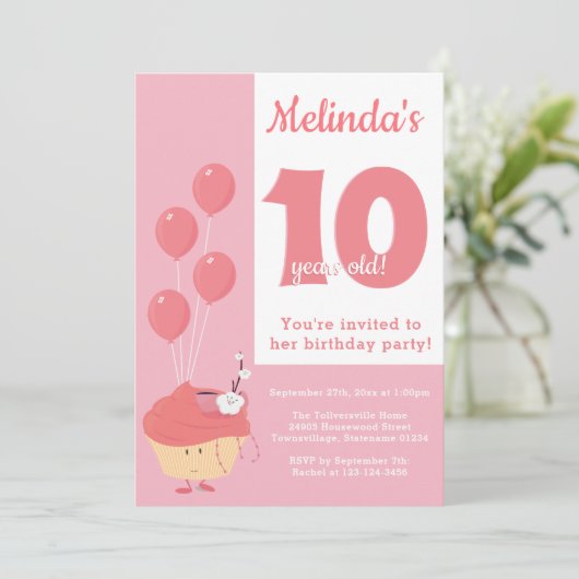 Lichtroze koekjes van afgelopen dag | Uitnodiging (Staand voorkant)