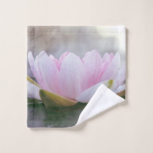 Lichtroze Lotus Vloerlandschap Bad Handdoek (Wasdoekje)