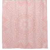 Lichtroze Mandala Girly Bohemian Douchegordijn (Voorkant)