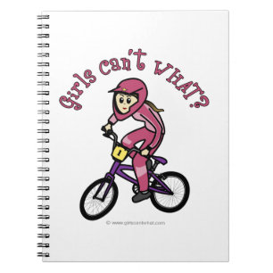 Lichtroze meisjes BMX Notitieboek