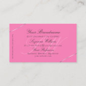Lichtroze met Silver Decor Diamonds en Monogram Visitekaartje (Achterkant)