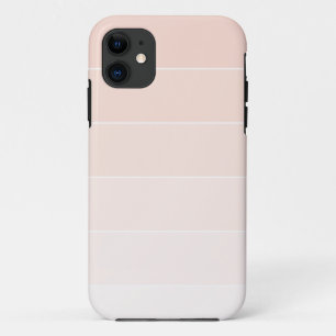 Lichtroze ombré strepen iPhone 11 hoesje