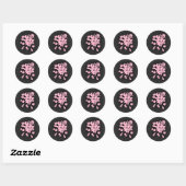 Lichtroze Paintball Splatter Ronde Sticker (Vel)