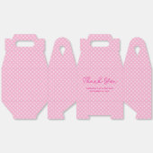 Lichtroze Polka Dot 60e verjaardag Dank u Bedankdoosjes (Ongevouwen)
