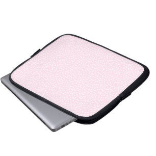 lichtroze polka dot laptophoes laptop sleeve