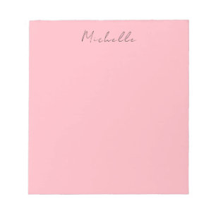 Lichtroze professioneel uniek klassiek handschrift notitieblok