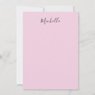 Lichtroze professioneel uniek klassiek handschrift notitiekaartje
