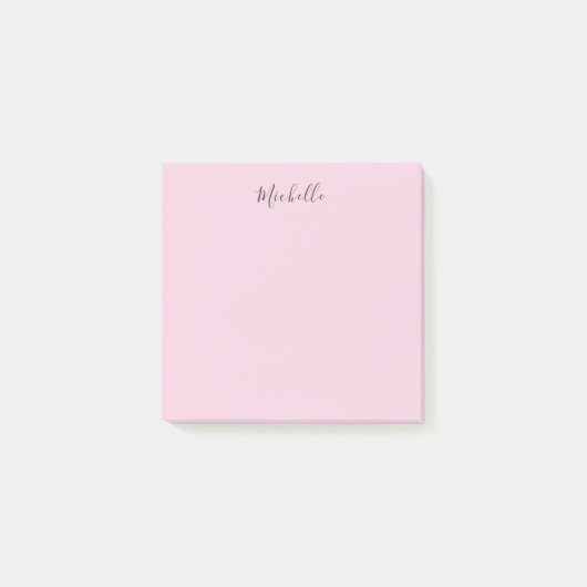 Lichtroze professioneel uniek klassiek handschrift post-it® notes (Voorkant)