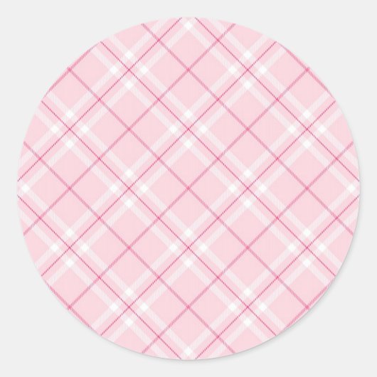 Lichtroze rand ronde sticker (Voorkant)