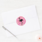 Lichtroze Ronde Sticker (Envelop)