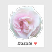 Lichtroze Roos Aangepaste naam Sticker (Vel)