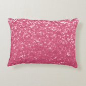 Lichtroze roos faux sparkles glitter accent kussen (Achterkant)