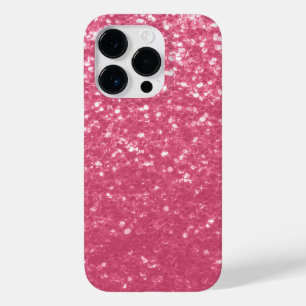 Lichtroze roos faux sparkles glitter Case-Mate iPhone 14 pro hoesje