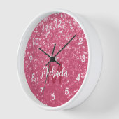 Lichtroze roos faux sparkles glitter Monogram (Hoek)