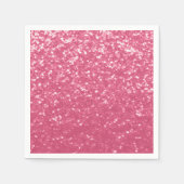 Lichtroze roos faux sparkles glitter servet (Voorkant)