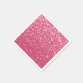 Lichtroze roos faux sparkles glitter servet (Hoek)