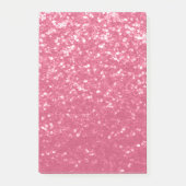 Lichtroze roos nepschittering glitters post-it® notes (Voorkant)