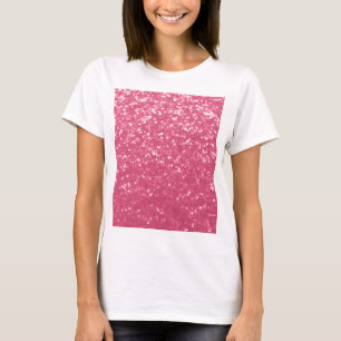Lichtroze roos nepschittering glitters t-shirt