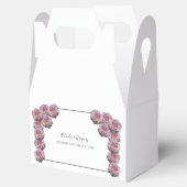 Lichtroze Rozen bruiloft Bedankdoosjes (Geopend)