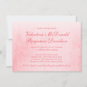 Lichtroze rozen trouwuitnodigingen kaart (Achterkant)