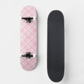 Lichtroze ruit skateboard (Voorkant)