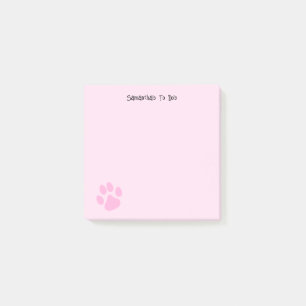 Lichtroze Schattigee Pawprint om te doen Post-it® Notes