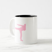 Lichtroze sierartikelen tweekleurige koffiemok (Voorkant links)