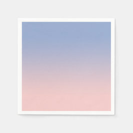 Lichtroze tot blauwe ombre Cocktail Paper Napkins Servet