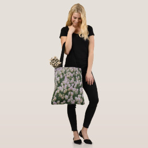 Lichtroze Tulpen Canvas tas