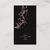 Lichtroze vlinders visitekaartje (Achterkant)