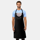 lichtroze volle maan elegant make - up artiest schort (Gedragen)