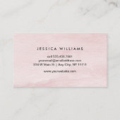  Lichtroze Waterverf Ombre Elegant Visitekaartje (Achterkant)