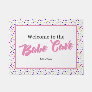 Lichtroze Welkom bij de Babe Cave Doormat Deurmat