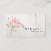 Lichtroze-witte lotusbloem © visitekaartje (Voorkant)