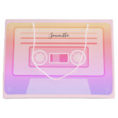 Lichtroze Y2k 90s Retro Audio Cassette Custom Groot Cadeauzakje (Voorkant)