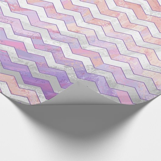 Lichtroze Zig Zag Patroon Cadeaupapier (Hoek)