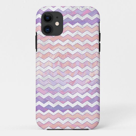 Lichtroze Zig Zag Patroon Case-Mate iPhone Case (Achterkant)