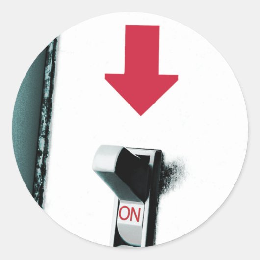 Lichtschakelaar Ronde Sticker (Voorkant)