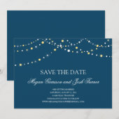 Lichtslingers uitnodigen datum save the date (Voorkant / Achterkant)