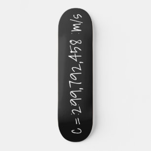 Lichtsnelheid "c=299792458 m/s" Wiskunde & wetensc Skateboard