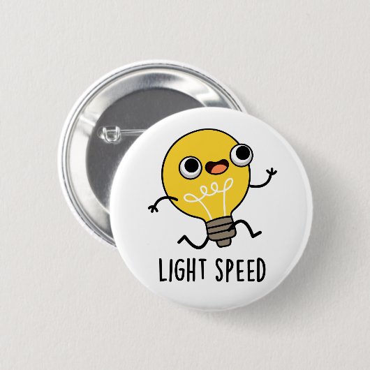 Lichtsnelheid Funny Running Bulb Pun Ronde Button 5,7 Cm (Voorkant /achterkant)