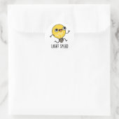 Lichtsnelheid Funny Running Bulb Pun Ronde Sticker (Tas)