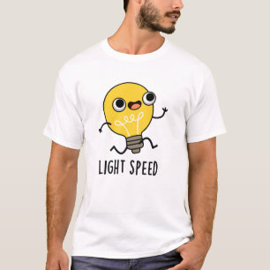 Lichtsnelheid Funny Running Bulb Pun T-shirt