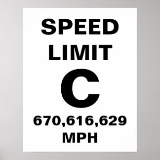 Lichtsnelheid Poster