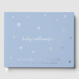 Lichtstaal Blauwe Sneeuwvlokken Boy Winter Baby sh Gastenboek