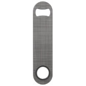 Lichtstaal Grijs Classy Chic Weave Patroon Speed Flessenopener (Achterkant)